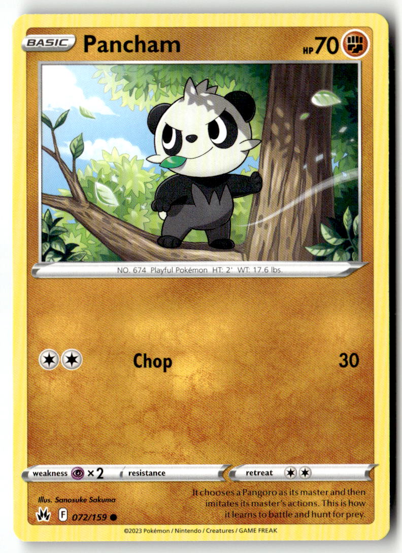Front of Pancham 072/159 from Crown Zenith