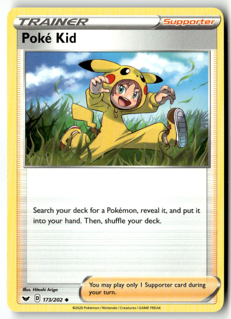Front of Poke Kid 173/202 from Sword & Shield Base Set