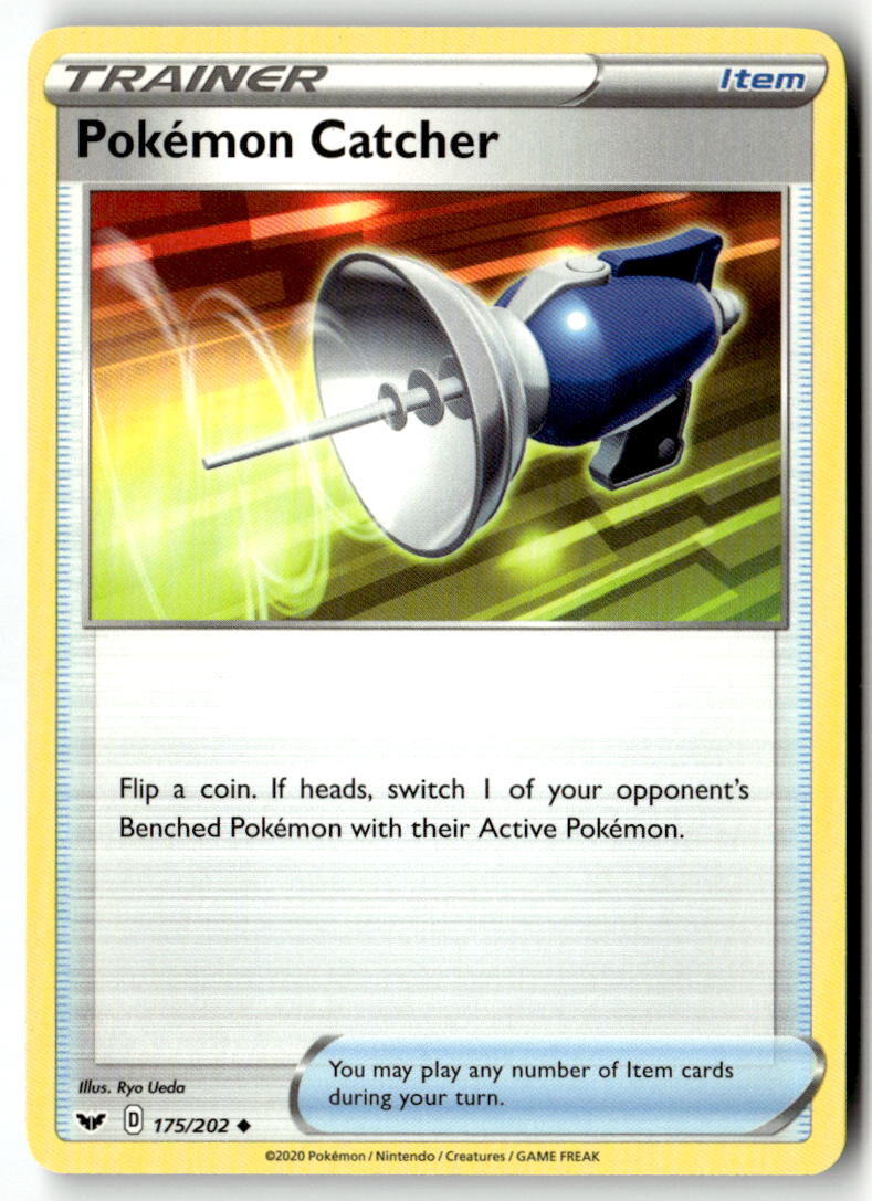 Front of Pokemon Catcher 175/202 from Sword & Shield Base Set