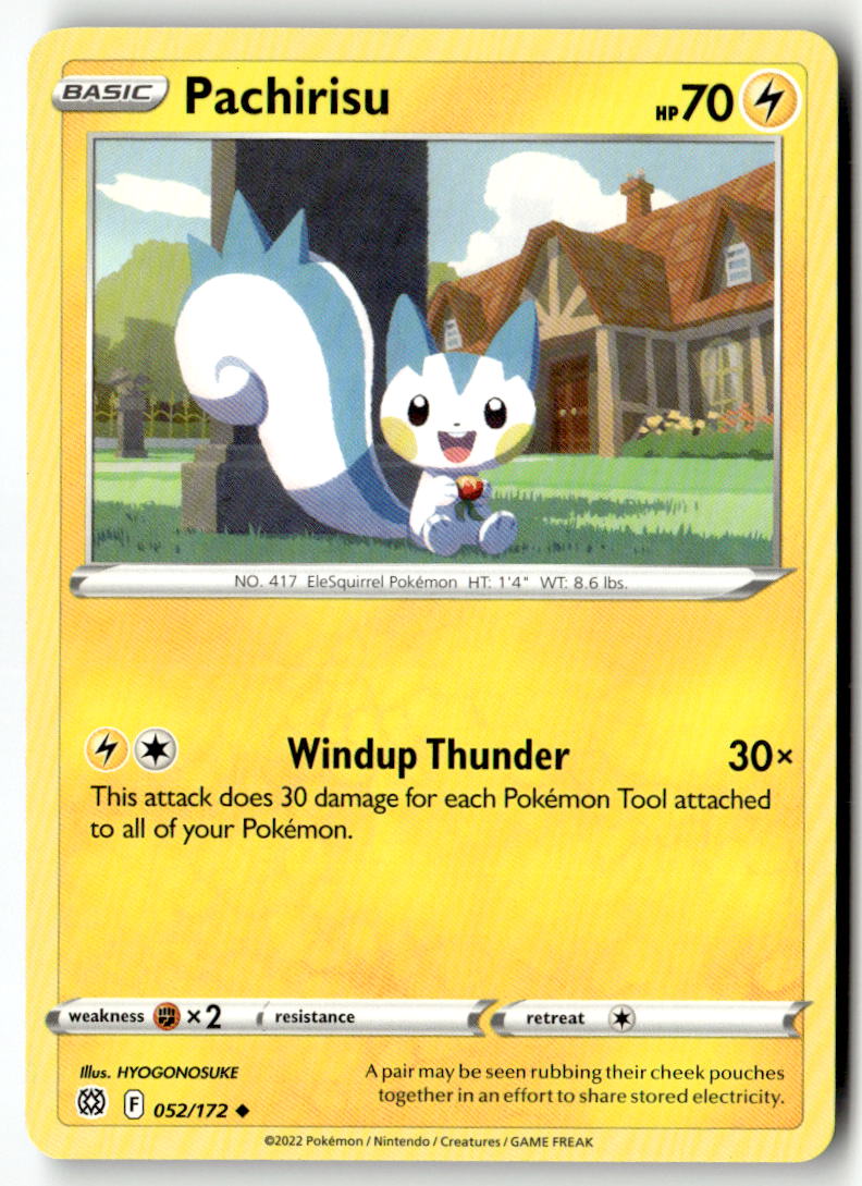 Front of Pachirisu 052/172 from Brilliant Stars