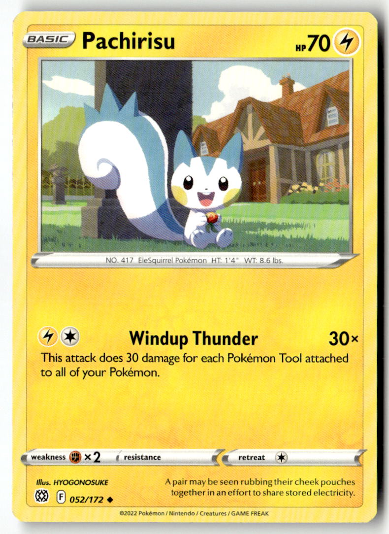 Front of Pachirisu 052/172 from Brilliant Stars