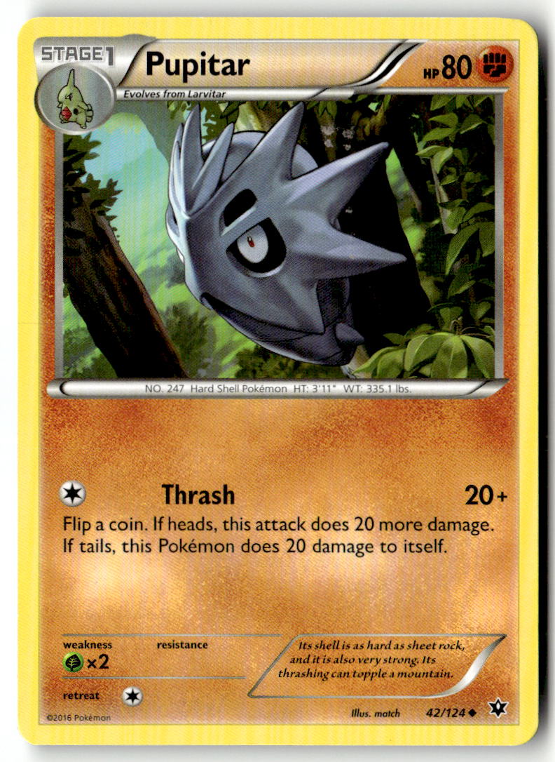 Front of Pupitar 42/124 from XY - Fates Collide