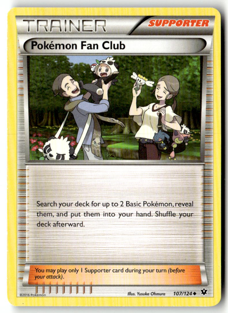 Front of Pokemon Fan Club 107/124 from XY - Fates Collide