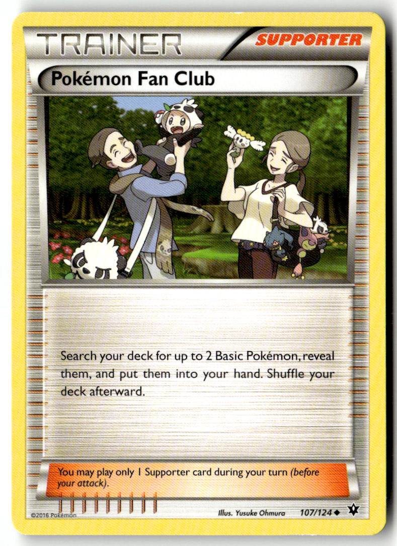 Front of Pokemon Fan Club 107/124 from XY - Fates Collide
