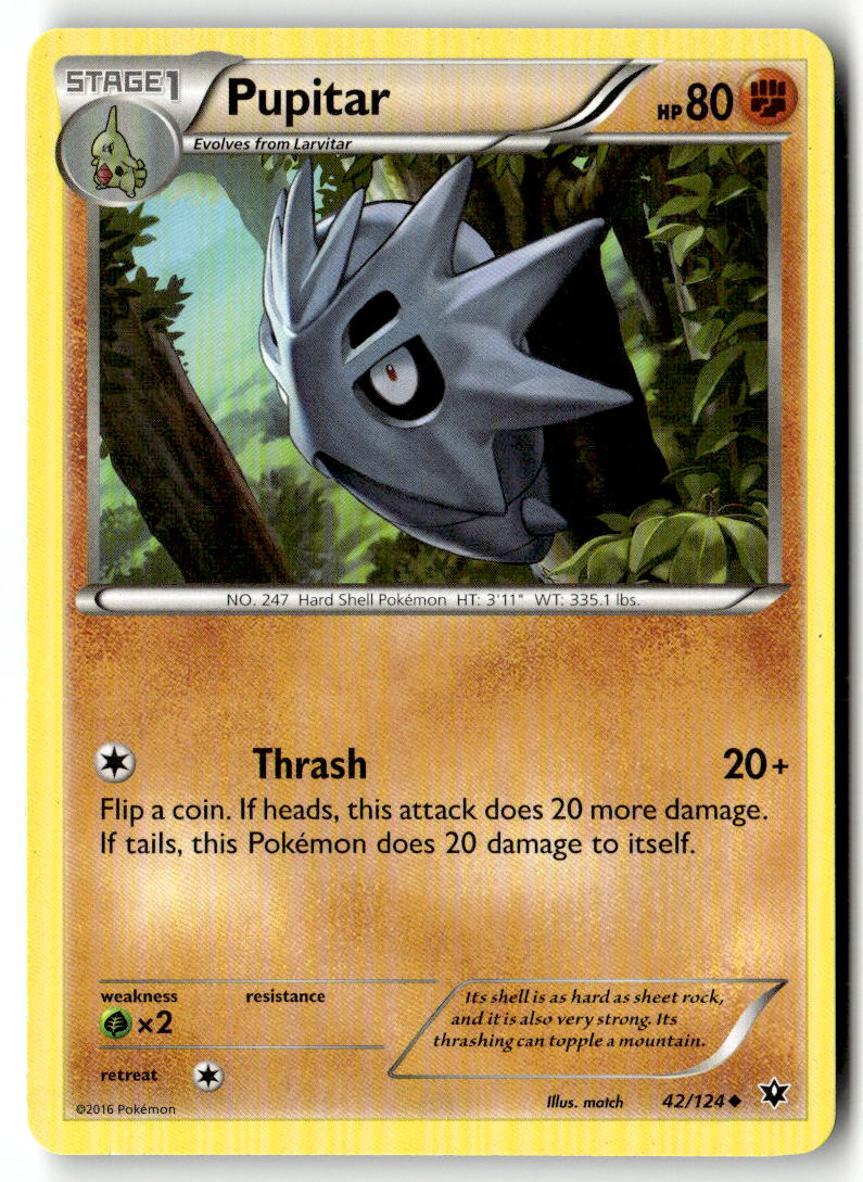 Front of Pupitar 42/124 from XY - Fates Collide