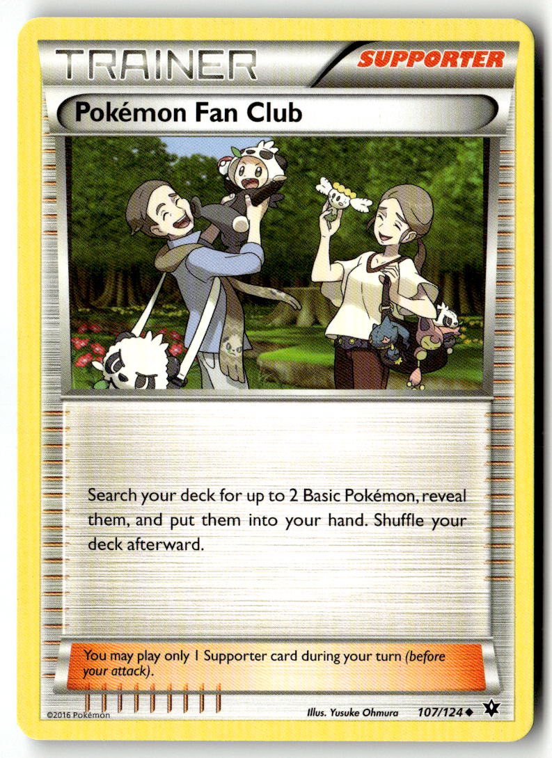 Front of Pokemon Fan Club 107/124 from XY - Fates Collide