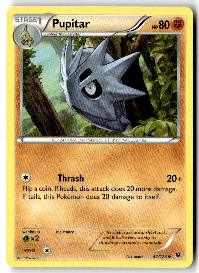 Front of Pupitar 42/124 from XY - Fates Collide