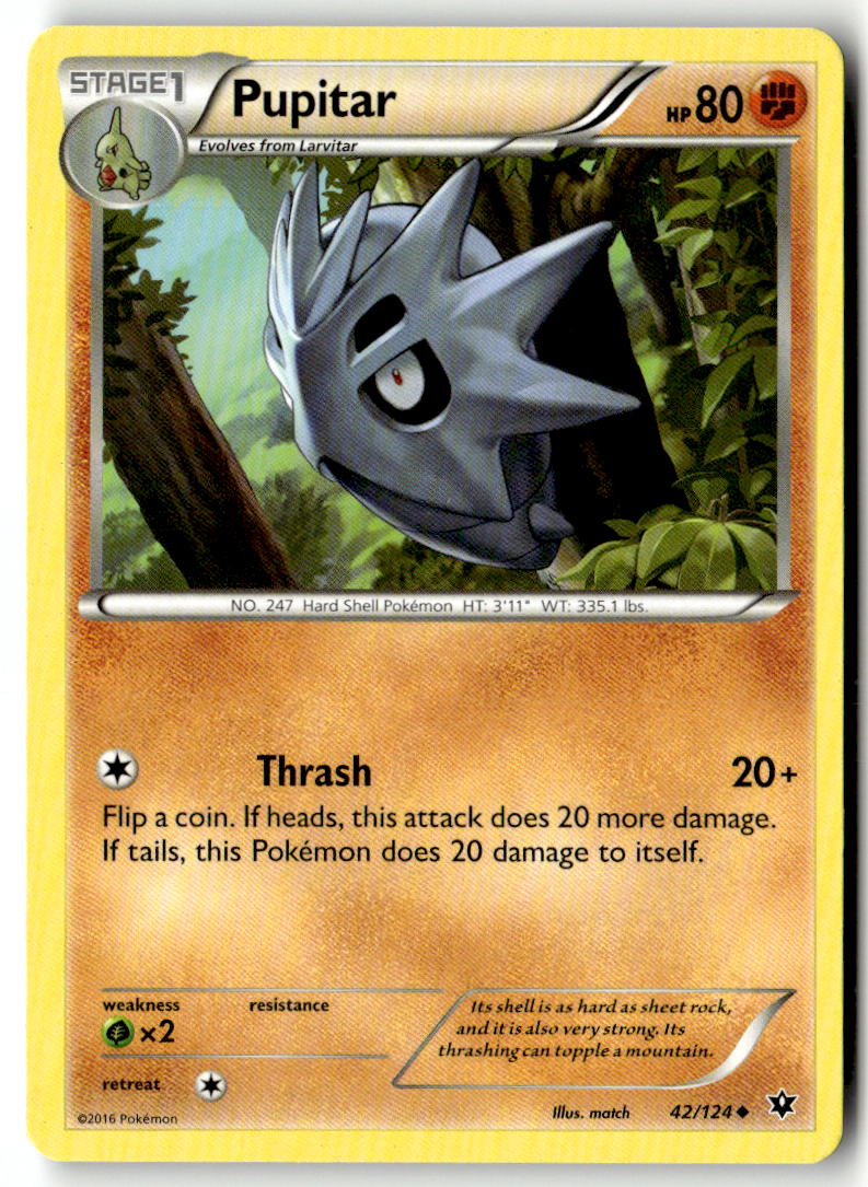 Front of Pupitar 42/124 from XY - Fates Collide