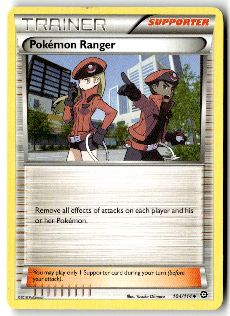 Front of Pokemon Ranger 104/114 from XY - Steam Siege