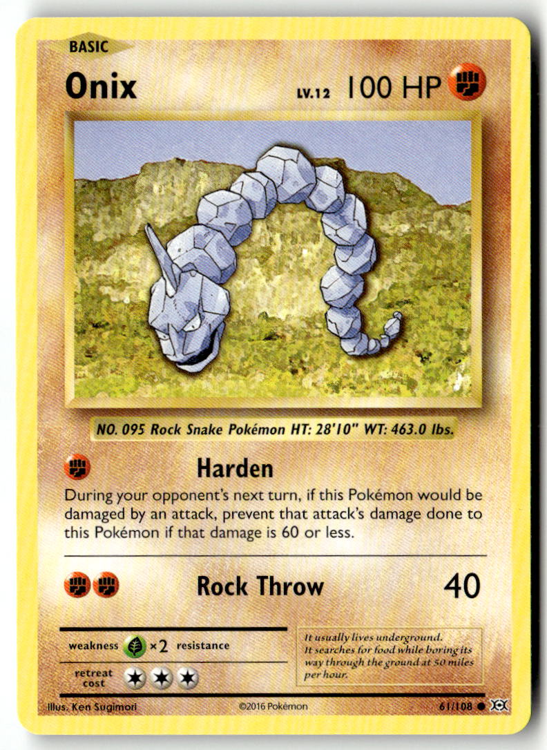Front of Onix 61/108 from XY - Evolutions