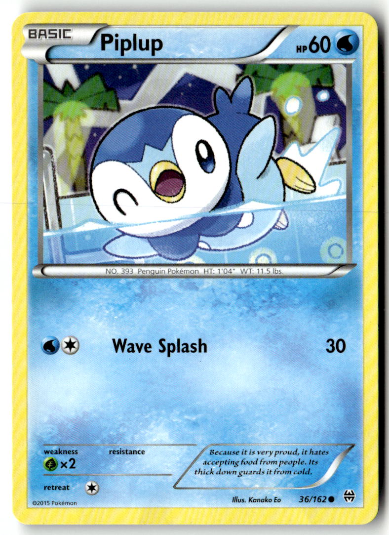 Front of Piplup 36/162 from XY - BREAKthrough