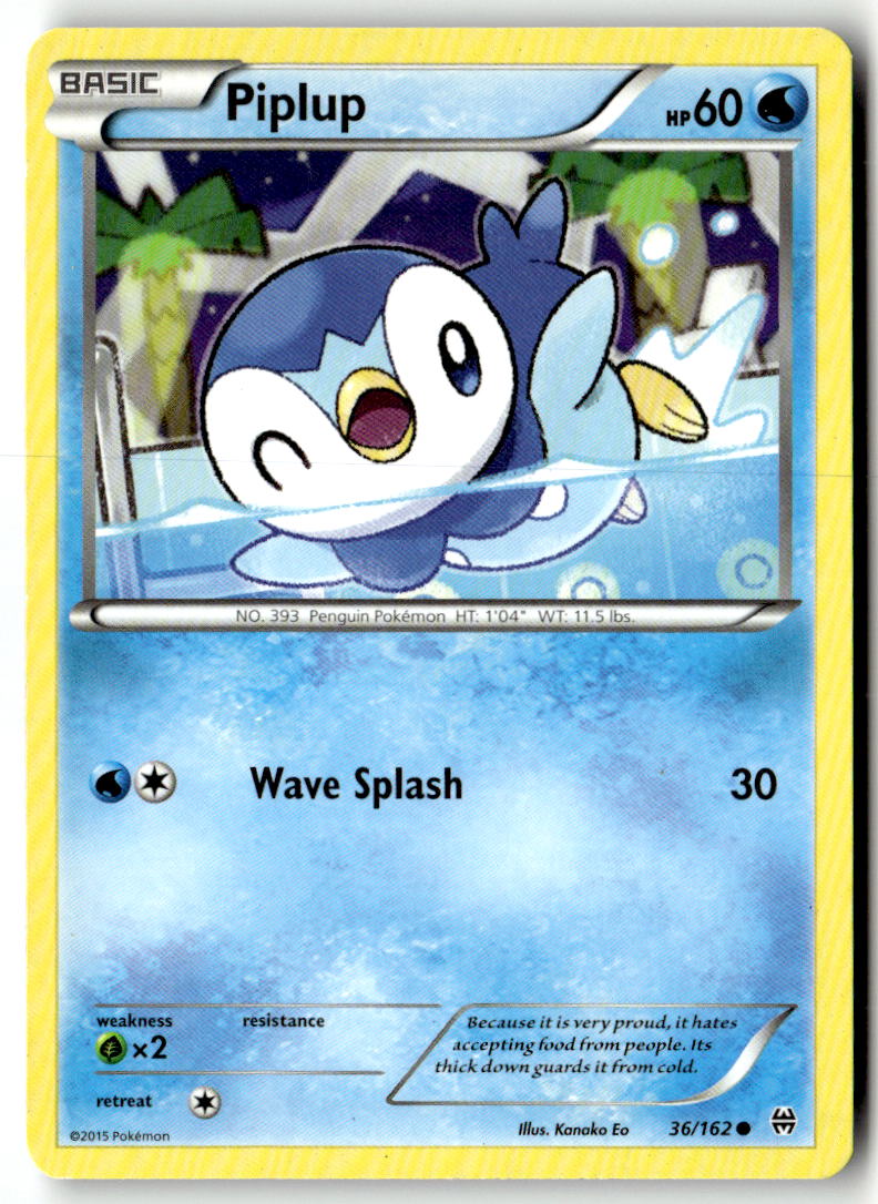 Front of Piplup 36/162 from XY - BREAKthrough