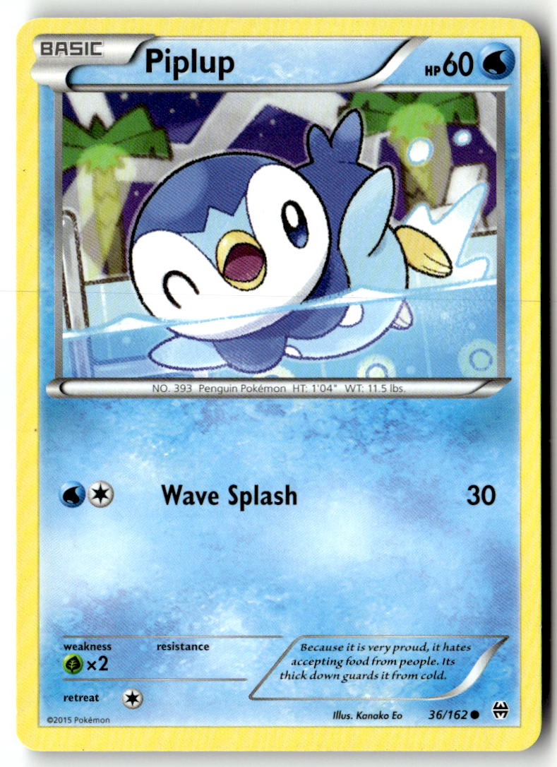 Front of Piplup 36/162 from XY - BREAKthrough