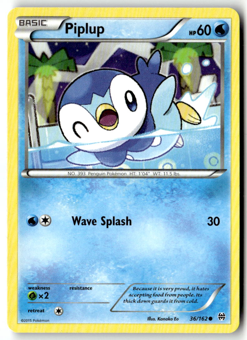 Front of Piplup 36/162 from XY - BREAKthrough