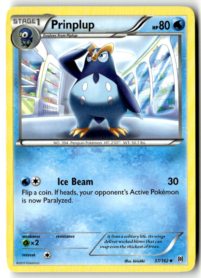 Front of Prinplup 37/162 from XY - BREAKthrough