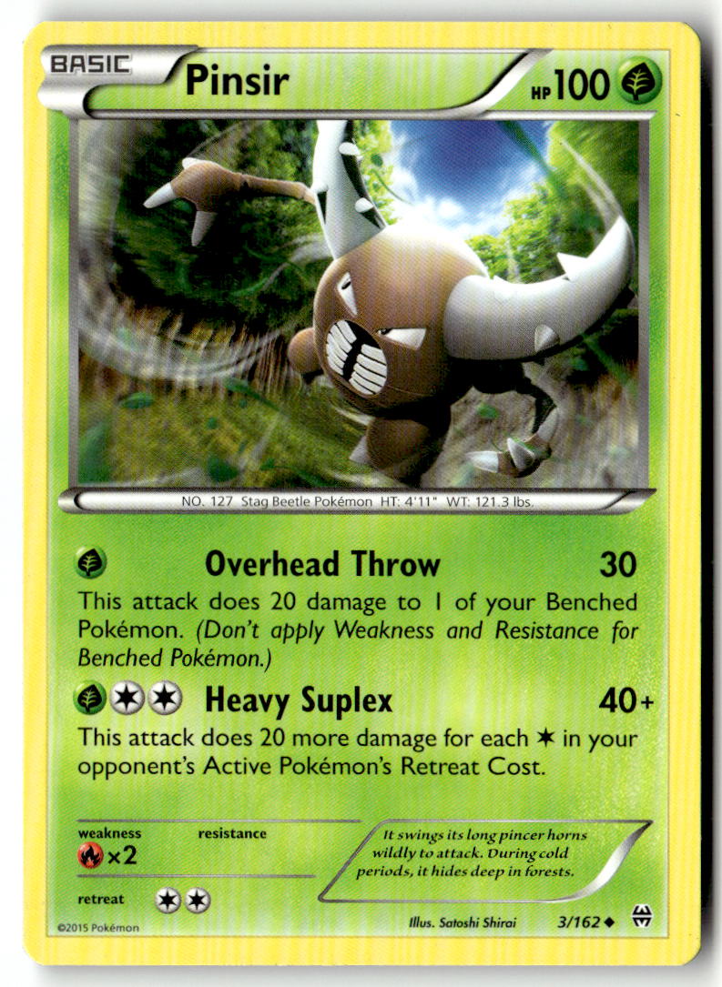 Front of Pinsir 3/162 from XY - BREAKthrough