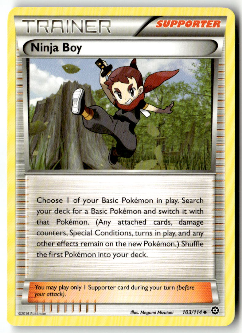 Front of Ninja Boy 103/114 from XY - Steam Siege