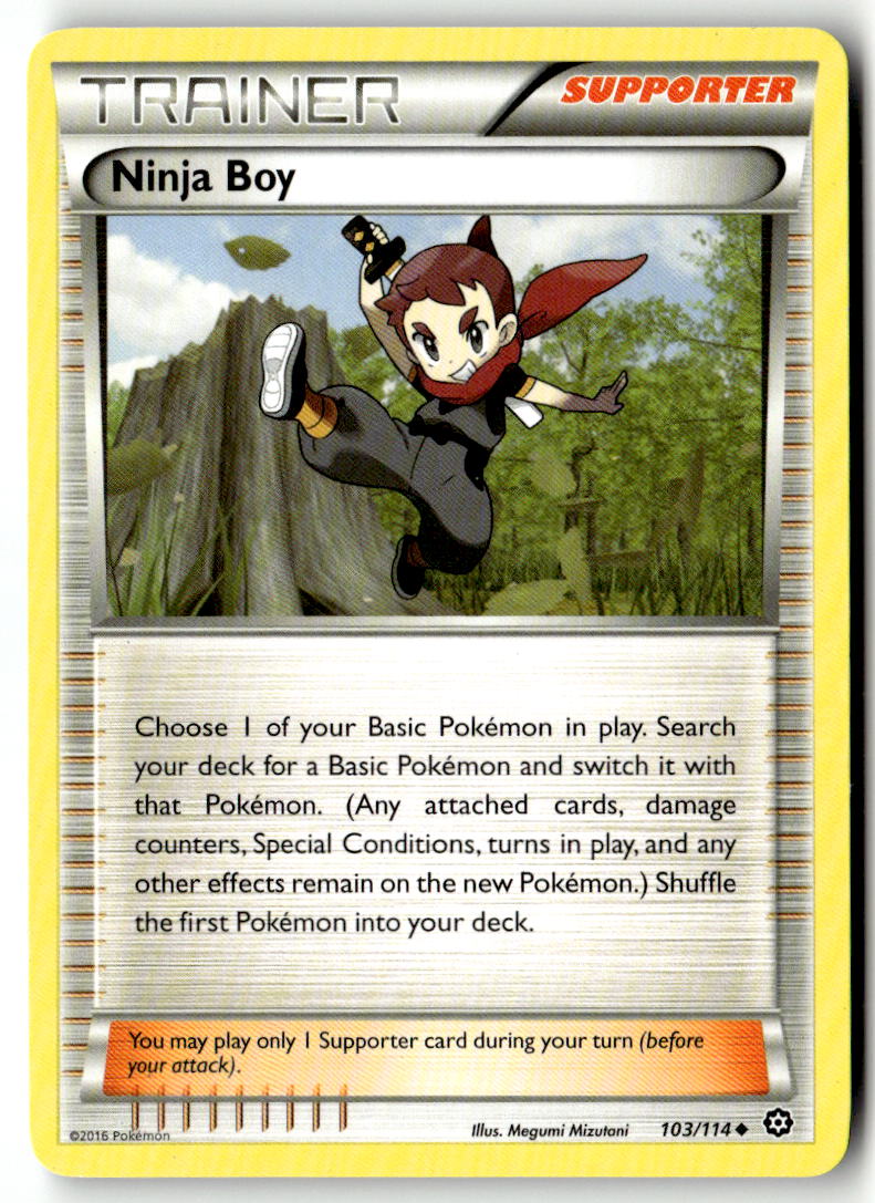 Front of Ninja Boy 103/114 from XY - Steam Siege