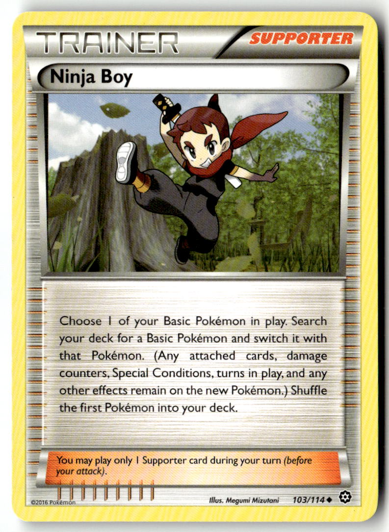 Front of Ninja Boy 103/114 from XY - Steam Siege
