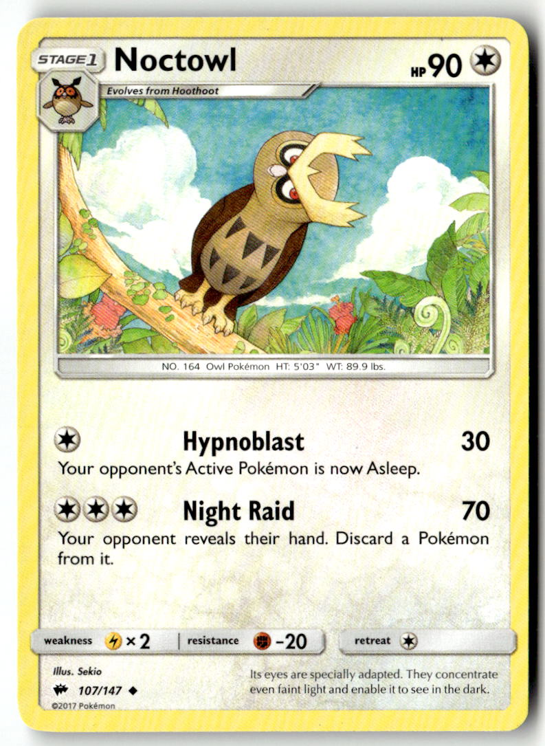 Front of Noctowl 107/147 from SM - Burning Shadows