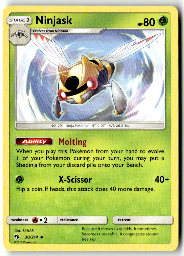 Front of Ninjask 30/214 from SM - Lost Thunder