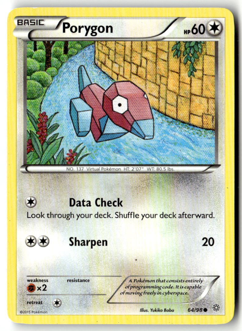 Front of Porygon 64/98 from XY - Ancient Origins