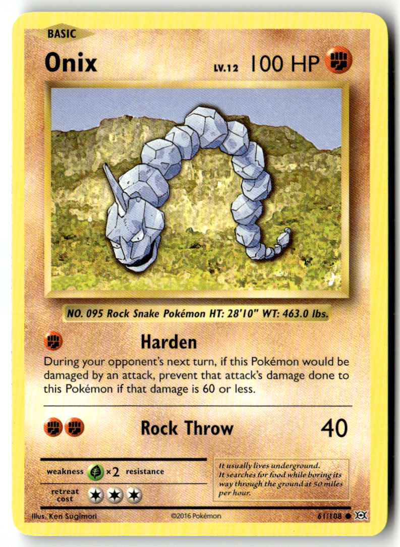 Front of Onix 61/108 from XY - Evolutions