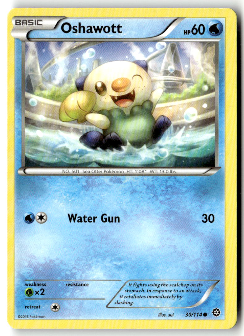 Front of Oshawott 30/114 from XY - Steam Siege