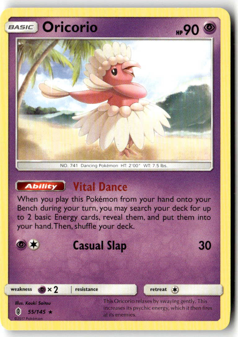 Front of Oricorio (55) 55/145 from SM - Guardians Rising