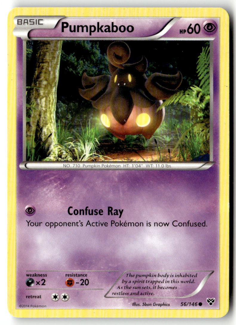 Front of Pumpkaboo 56/146 from XY Base Set