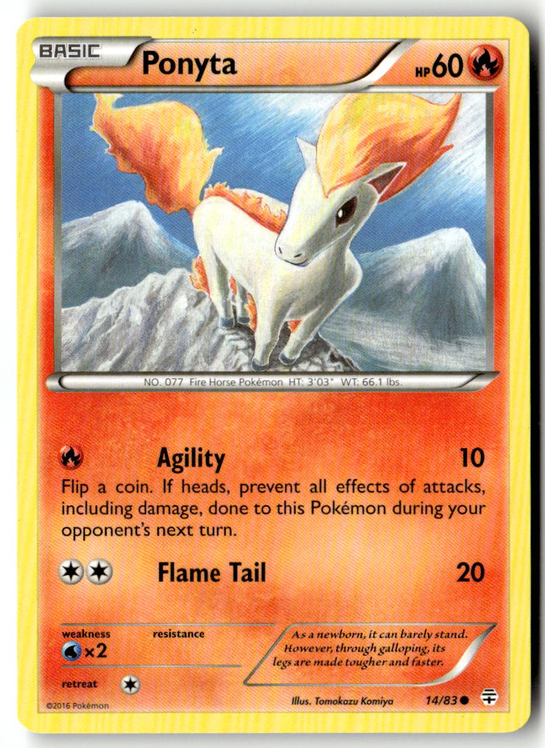 Front of Ponyta 14/83 from Generations