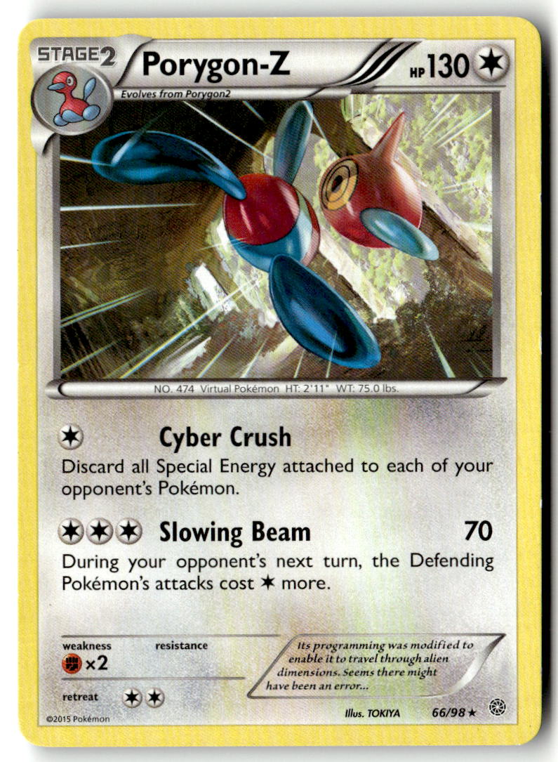Front of Porygon-Z (66) 66/98 from XY - Ancient Origins