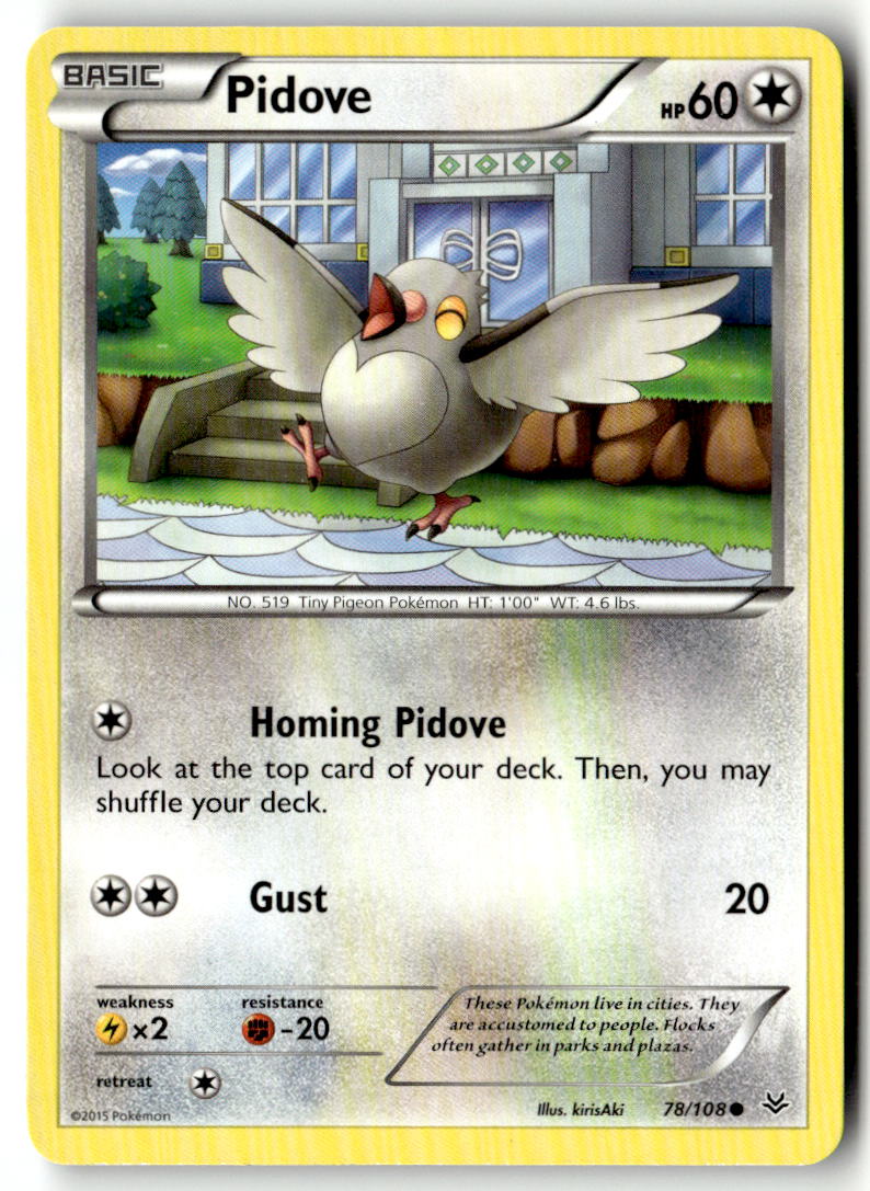 Front of Pidove 78/108 from XY - Roaring Skies