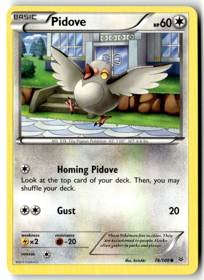 Front of Pidove 78/108 from XY - Roaring Skies