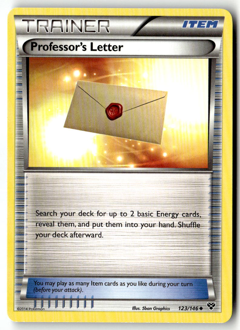 Front of Professor's Letter 123/146 from XY Base Set