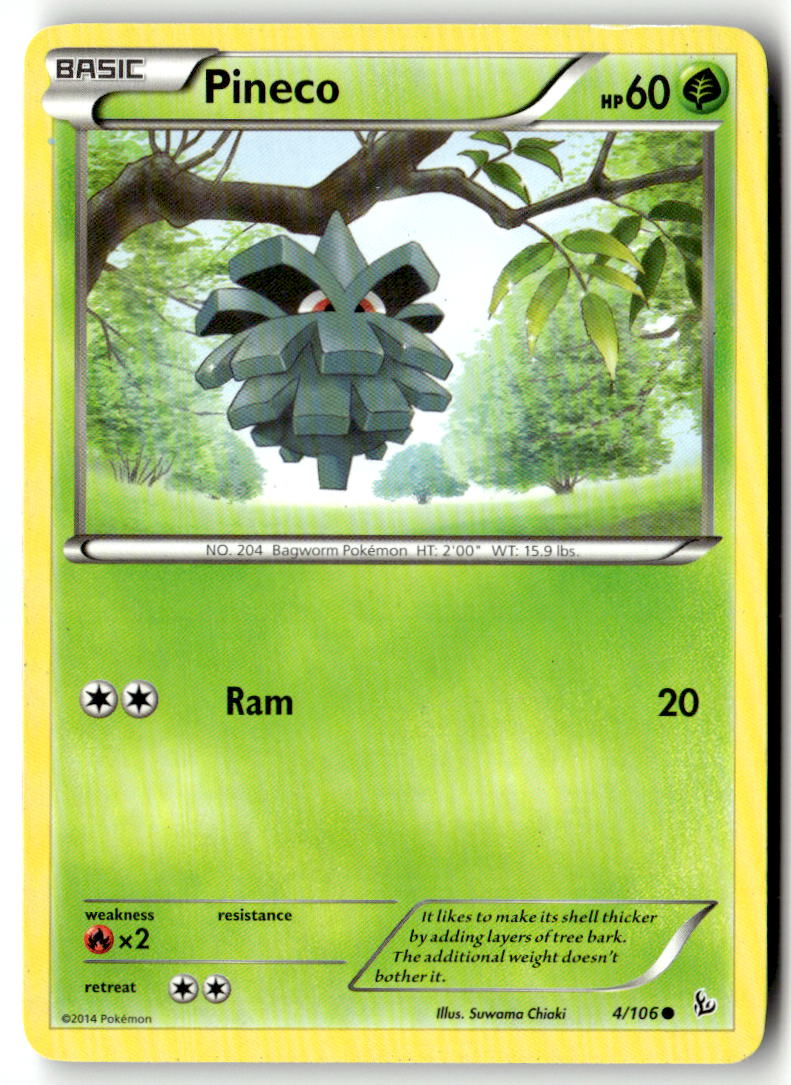 Front of Pineco 4/106 from XY - Flashfire