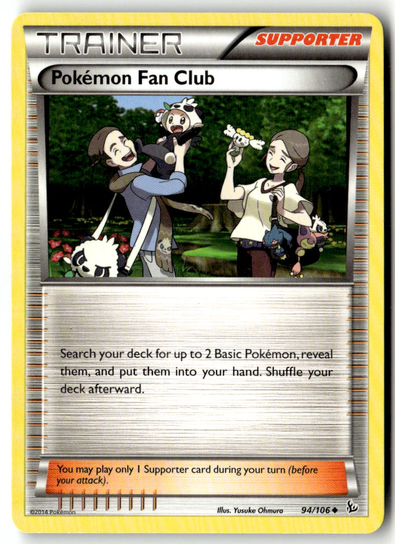 Front of Pokemon Fan Club 94/106 from XY - Flashfire