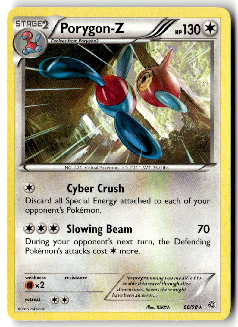 Front of Porygon-Z (66) 66/98 from XY - Ancient Origins