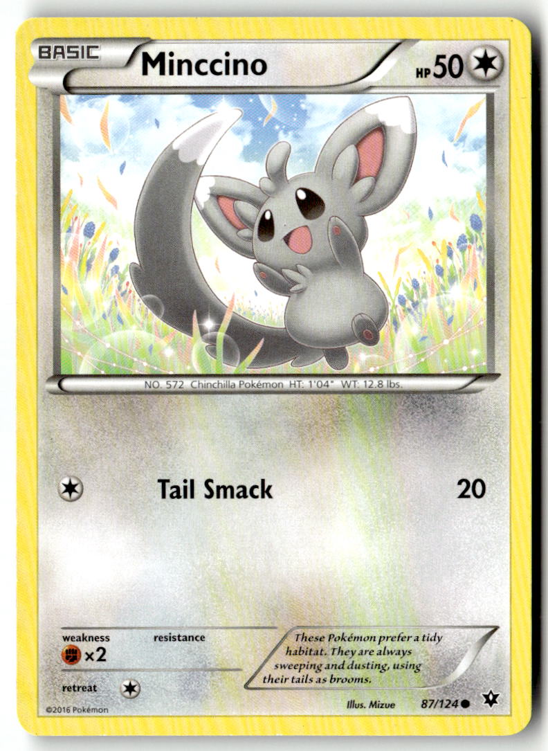 Front of Minccino (87) 87/124 from XY - Fates Collide
