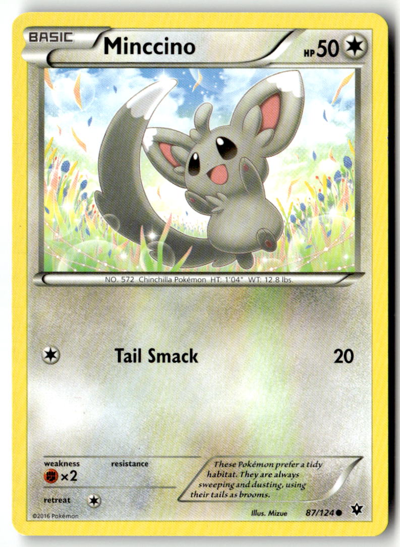 Front of Minccino (87) 87/124 from XY - Fates Collide