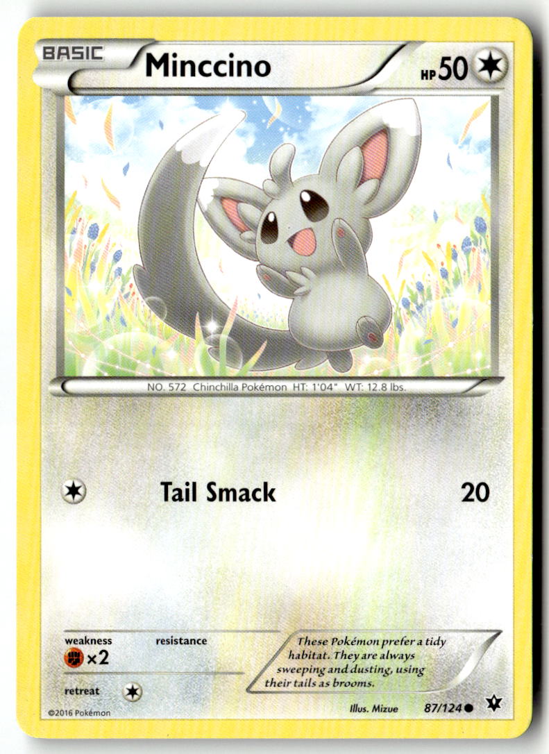 Front of Minccino (87) 87/124 from XY - Fates Collide