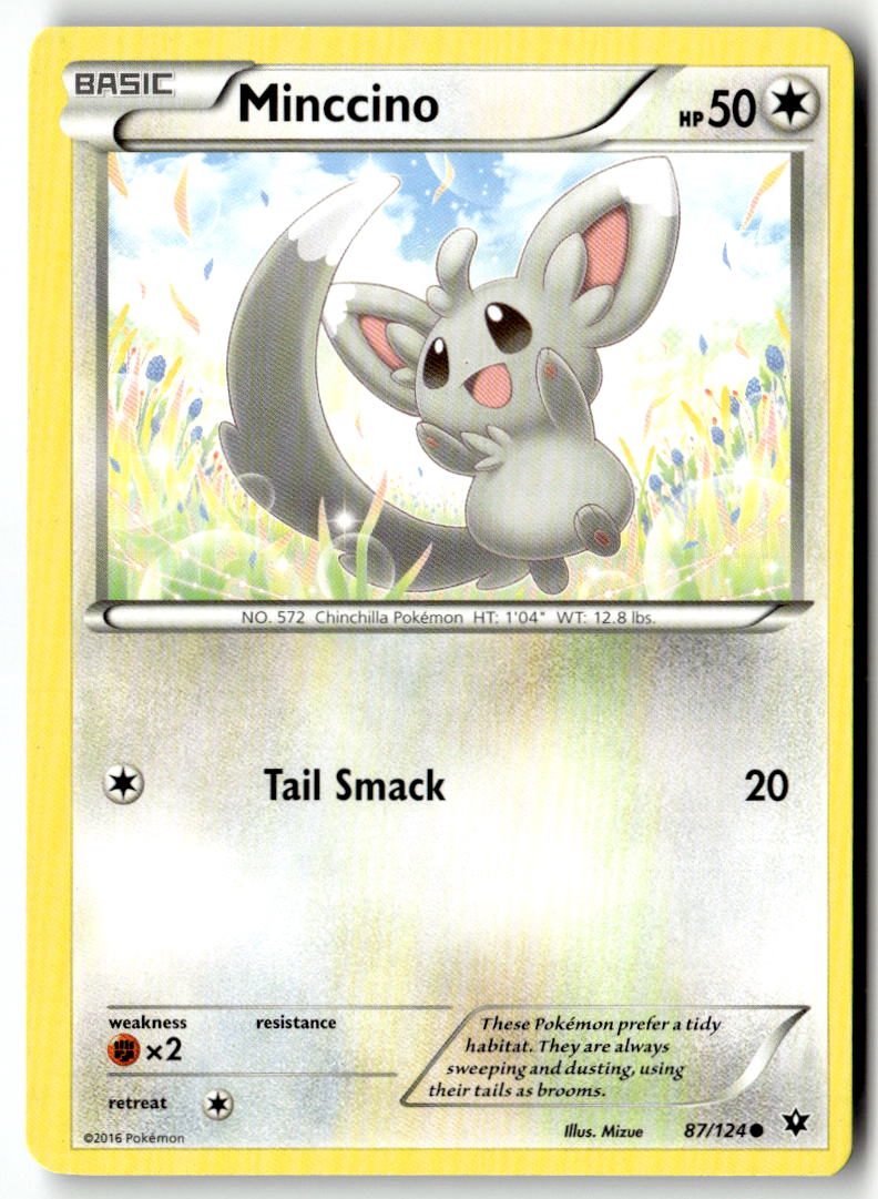 Front of Minccino (87) 87/124 from XY - Fates Collide