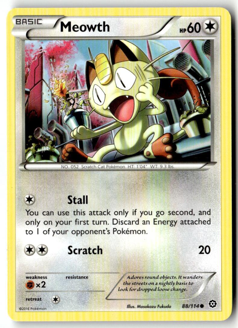 Front of Meowth 88/114 from XY - Steam Siege