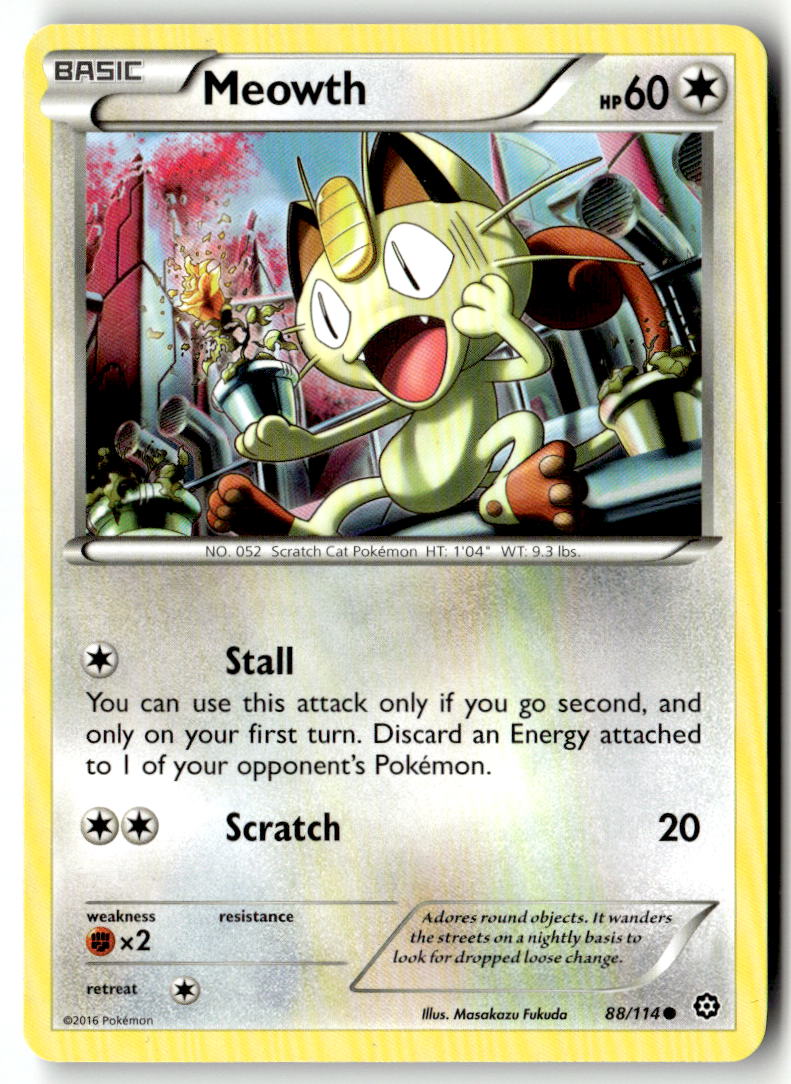 Front of Meowth 88/114 from XY - Steam Siege