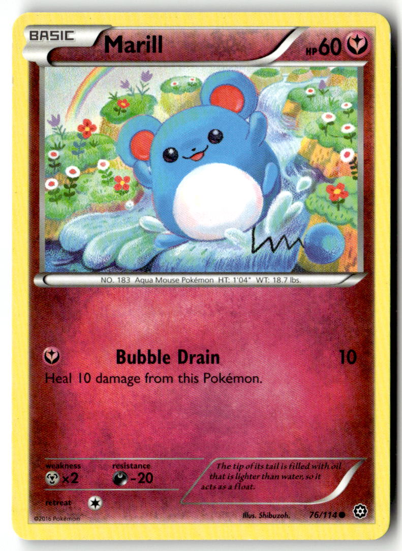 Front of Marill 76/114 from XY - Steam Siege
