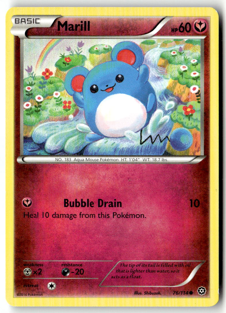Front of Marill 76/114 from XY - Steam Siege