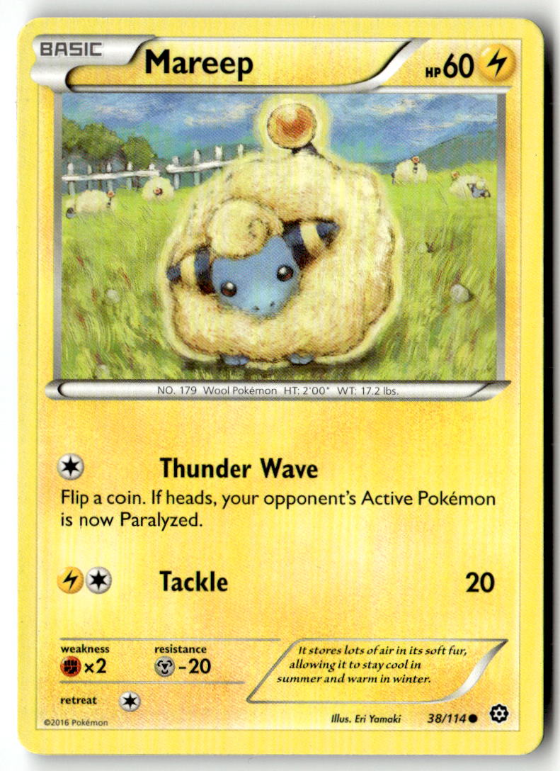 Front of Mareep 38/114 from XY - Steam Siege