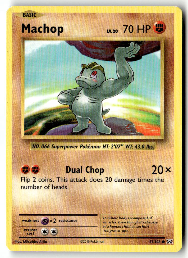 Front of Machop 57/108 from XY - Evolutions