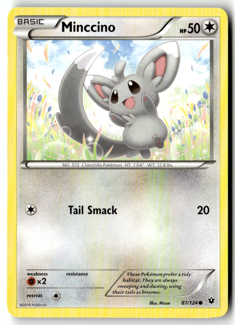 Front of Minccino (87) 87/124 from XY - Fates Collide