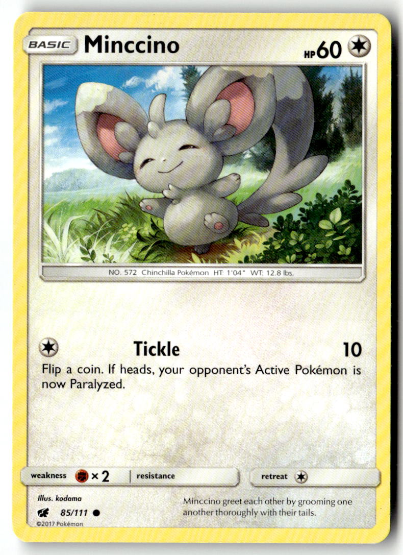 Front of Minccino 85/111 from SM - Crimson Invasion